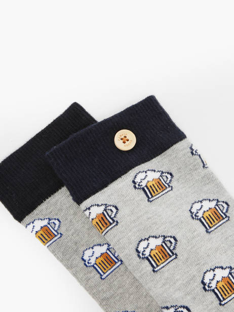 Pair Of Leopold Zoe Socks Cabaia Gray socks men ZOE other view 1