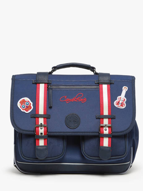 2-compartment Satchel Cameleon Blue vintage family boulanger CA38