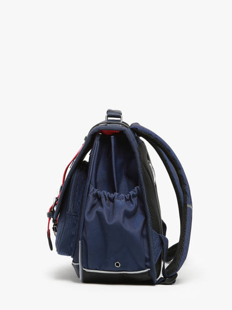 2-compartment Satchel Cameleon Blue vintage family boulanger CA38 other view 2