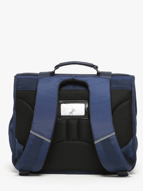 2-compartment Satchel Cameleon Blue vintage family boulanger CA38 other view 4