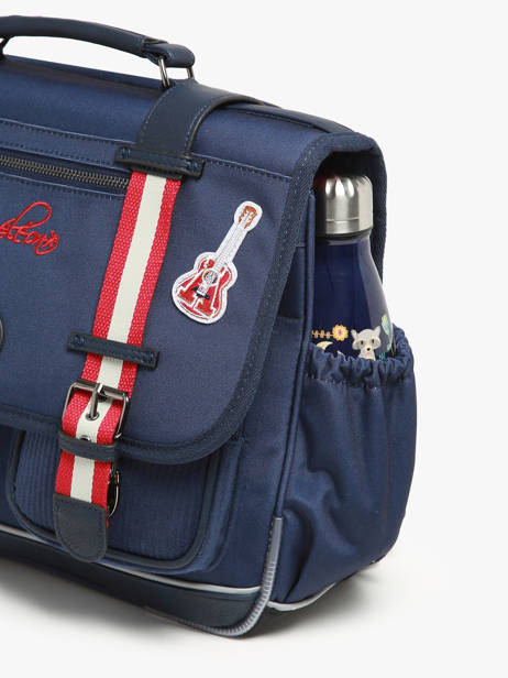 2-compartment Satchel Cameleon Blue vintage family boulanger CA38 other view 5