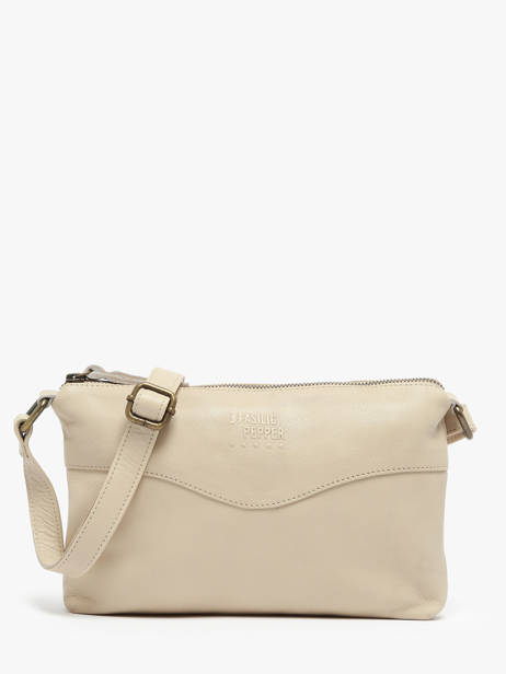 Shoulder Bag Cow Leather Basilic pepper Beige cow BCOW68