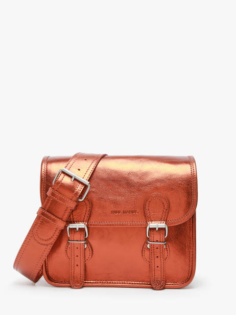 Small Leather La Sacoche Ginger Crossbody Bag Paul marius Orange ginger SACOSGIN