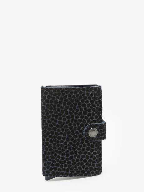 Card Holder Leather Secrid Black giraffina MGI