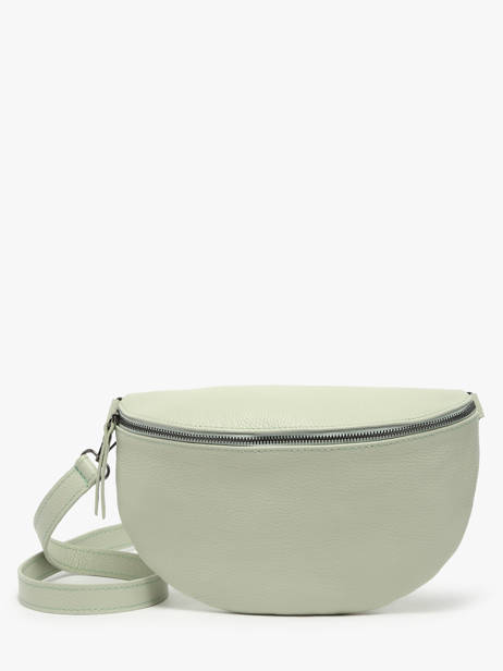 Leather Caviar Belt Bag Milano Green caviar CA21123