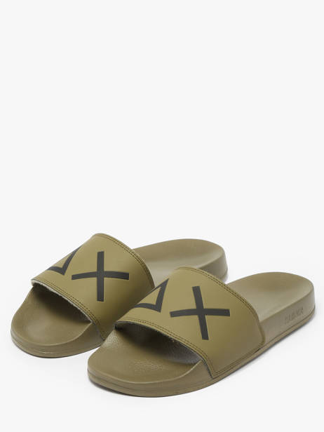 Claquettes Logo Sun68 Vert men X35102 vue secondaire 1