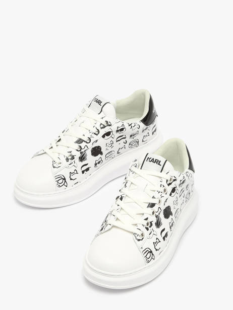 Sneakers Kapri Twin Nft In Leather Karl lagerfeld White women KL62512T other view 3