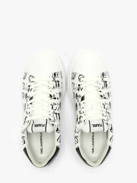 Sneakers Kapri Twin Nft In Leather Karl lagerfeld White women KL62512T other view 4