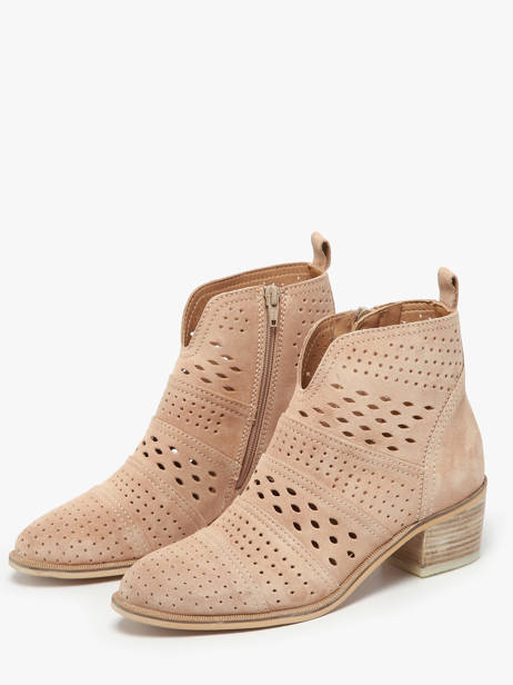 Heeled Boots Nelly In Leather Alpe Brown women 53911152 other view 2