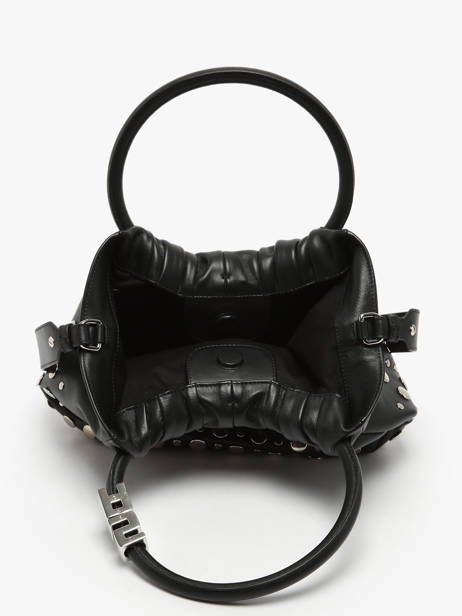 Satchel Domino Leather Sonia rykiel Black domino SA55LE14 other view 3