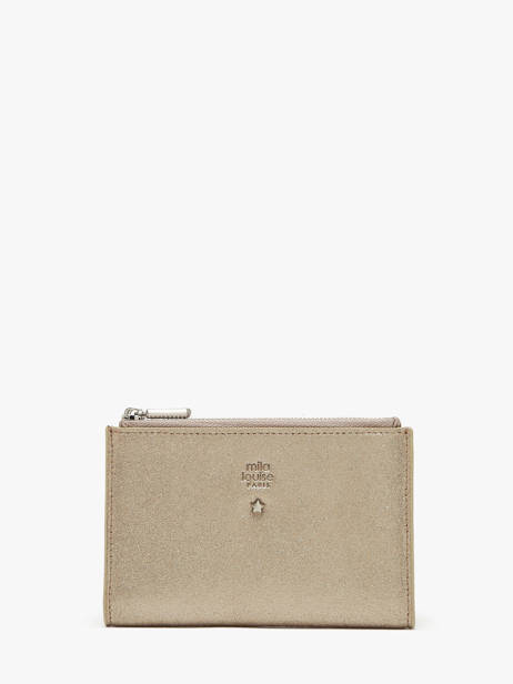 Wallet Leather Mila louise Beige vintage 3576X