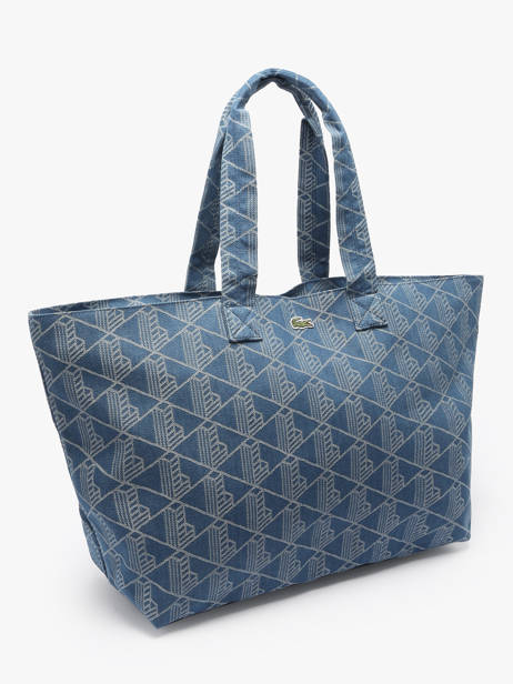 Shoulder Bag Heritage Jacquard Cotton Lacoste Blue heritage jacquard NU4994PB other view 2