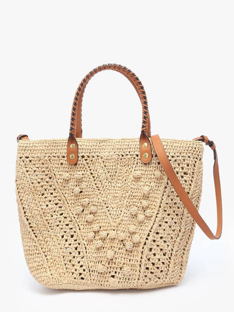 Shoulder Bag Raphia Gerard darel Beige raphia DBS67454 other view 4