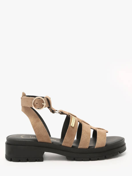 Sandals Tobosued In Leather Les tropeziennes Beige women TOBOSUED