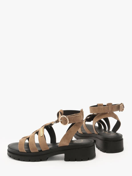 Sandals Tobosued In Leather Les tropeziennes Beige women TOBOSUED other view 2