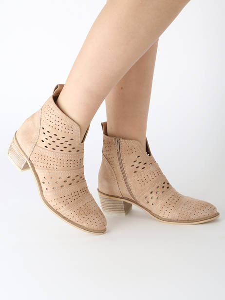 Heeled Boots Nelly In Leather Alpe Brown women 53911152 other view 1