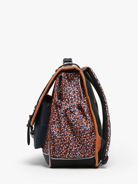 Wheeled Schoolbag 3 Compartments Cameleon Brown vintage fantasy PBVGCA41 other view 2