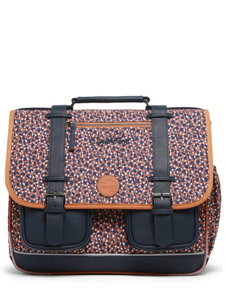 Wheeled Schoolbag 3 Compartments Cameleon Brown vintage fantasy PBVGCA41 other view 6