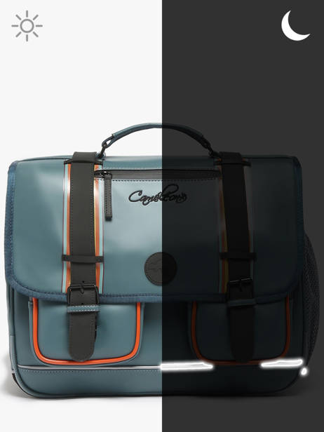 3-compartment Satchel Cameleon Blue vintage north PBVWCA41 other view 8