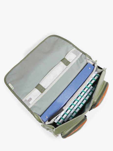 2-compartment Satchel Cameleon Green vintage north PBVWCA38 other view 3