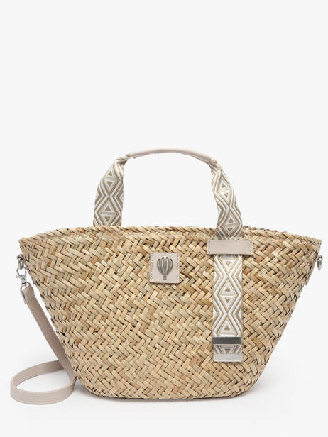 Shopping Bag Estival Straw Le voyage en panier Beige estival PM848