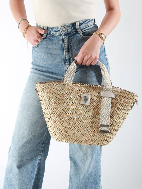 Shopping Bag Estival Straw Le voyage en panier Beige estival PM848 other view 1