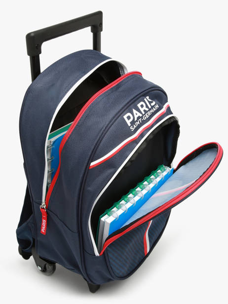 1 Compartment Wheeled Schoolbag Paris st germain Blue psg 23AP204R other view 3