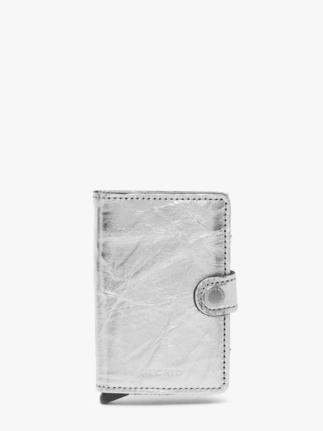 Leather Crunch Mini Wallet Secrid Silver crunch MCR