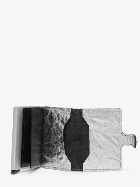 Leather Crunch Mini Wallet Secrid Silver crunch MCR other view 2