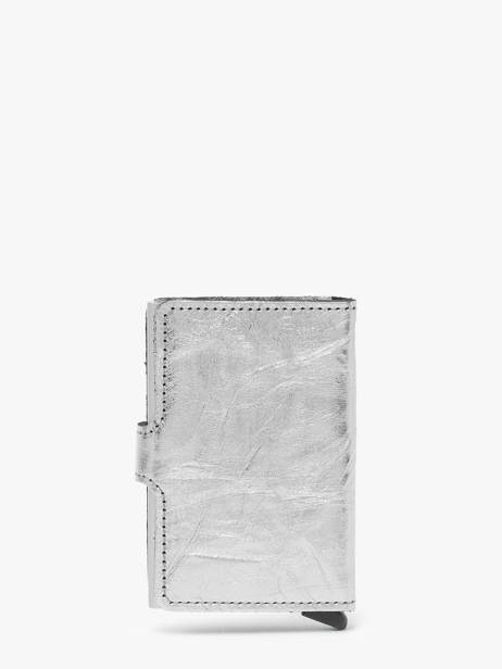 Leather Crunch Mini Wallet Secrid Silver crunch MCR other view 3