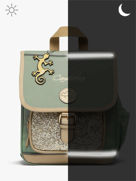 Sac à Dos 1 Compartiment Cameleon Vert vintage fantasy SD30 vue secondaire 8
