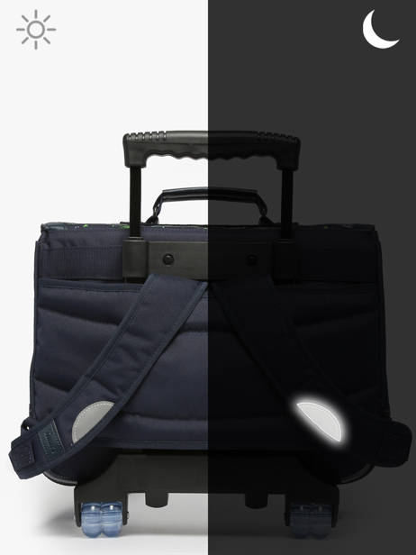 2-compartment Wheeled Satchel Tann's Blue les fantaisies g 42142 other view 6