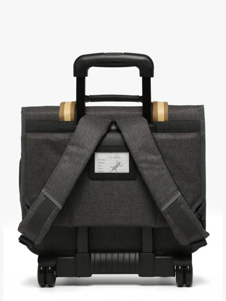 Wheeled Schoolbag For Kids 2 Compartments Cameleon Gray vintage urban CR38 other view 4