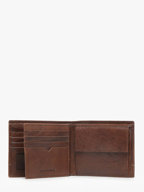Checkholder With Card Holder Leather Maverick Brown rough gear MAVRG005 other view 2