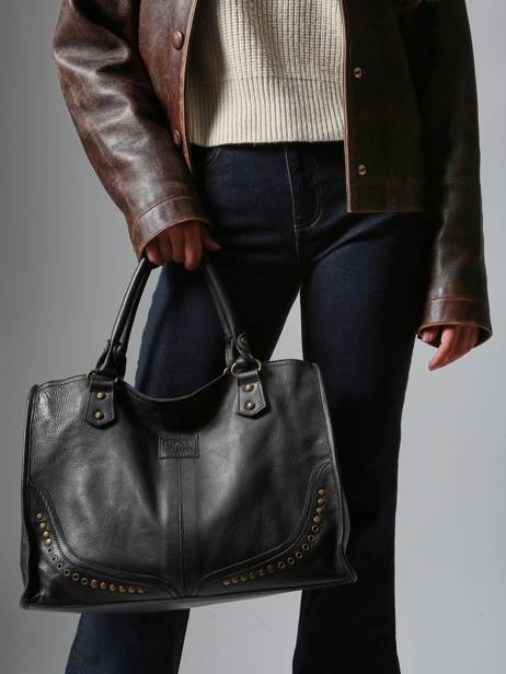 Handbag Glam Eyelet Leather Basilic pepper Black glam eyelet BGLE31 other view 1