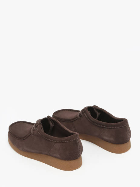 Mocassins Wallabee En Cuir Clarks Marron men 26178279 vue secondaire 3