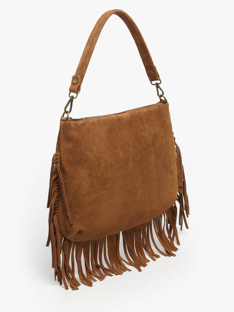 Sac Bandoulière Velvet Cuir Milano Marron velvet VE241117 vue secondaire 2