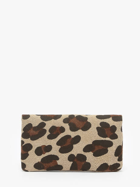 Leather Leopard Wallet Milano Beige velvet leopardo VL23113 other view 2