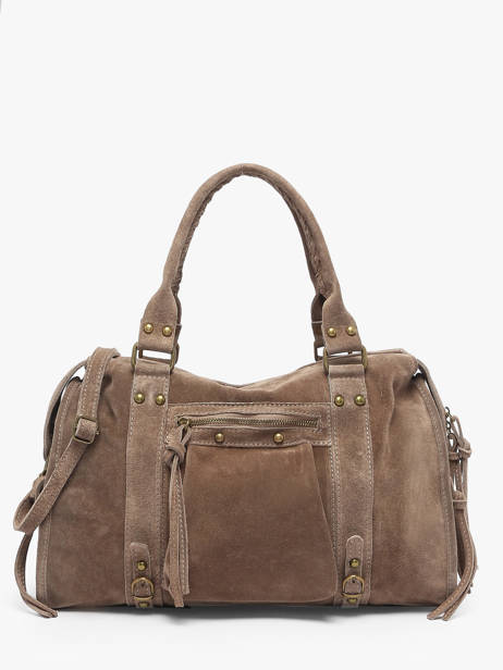 Sac Porté épaule A4 Velvet Cuir Milano Marron velvet VE24095