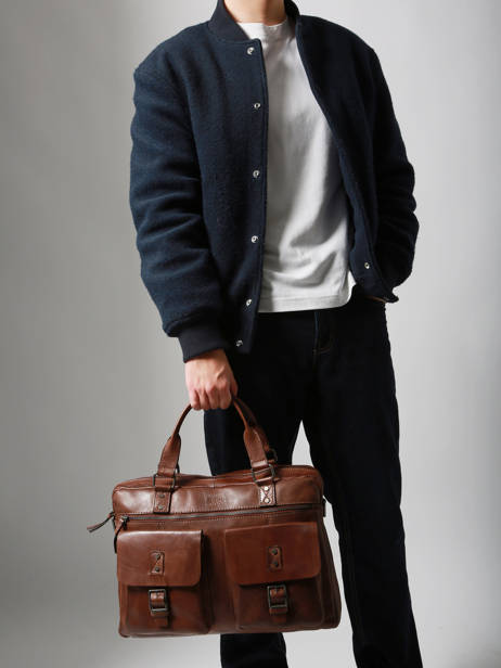 Business Bag Basilic pepper Brown traveler BTRA08 other view 1