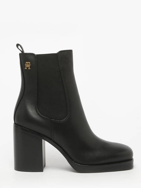 Bottines à Talon En Cuir Tommy hilfiger Noir women 8844BDS