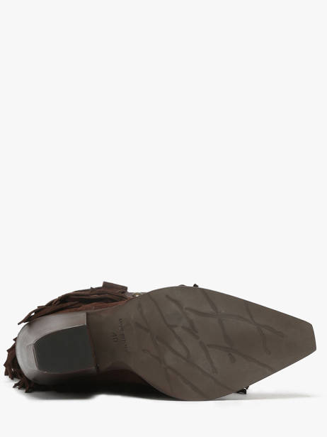 Santiago Boots In Leather Metisse Brown women XD2128 other view 5