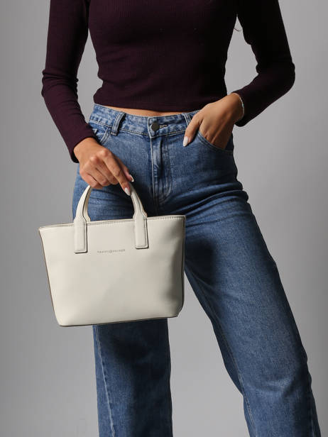 Sac Bandoulière Th Logotape Polyurethane Tommy hilfiger Blanc th logotape AW17448 vue secondaire 1