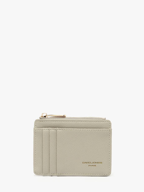 Porte-monnaie Porte-cartes David jones Gris saffiano 1