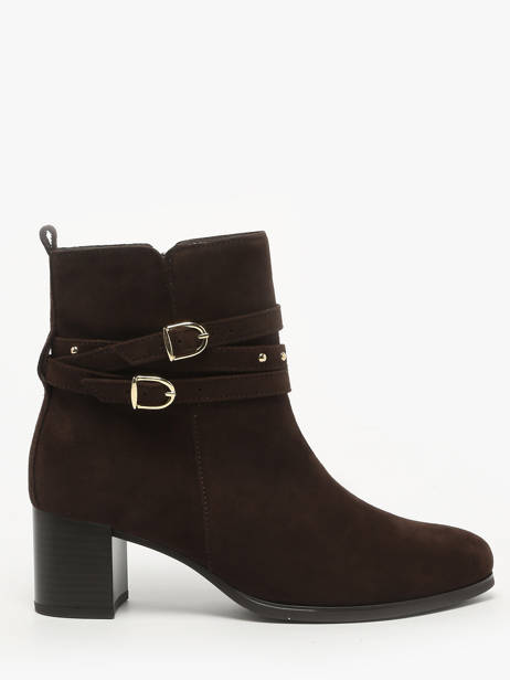 Heeled Boots In Leather Gabor Brown women 18