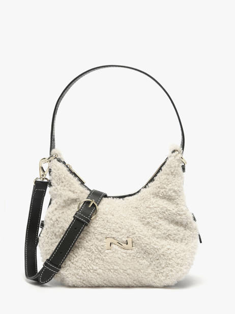 Shearling Leather Sam Crossbody Bag Nathan baume Beige vogue S