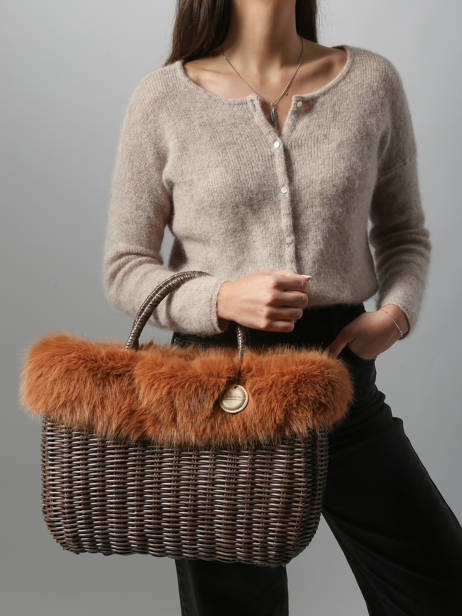 Shopping Bag Doudou Le voyage en panier Brown doudou L other view 1