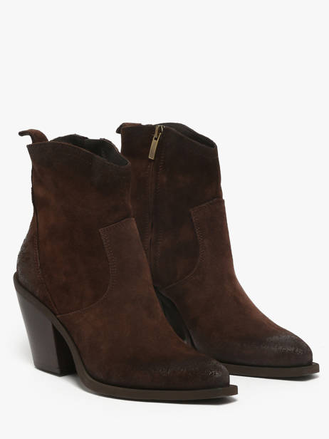 Santiago Boots In Leather Metisse Brown women DX798 other view 1