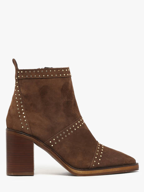 Heeled Boots In Leather Alpe Brown women 54491133