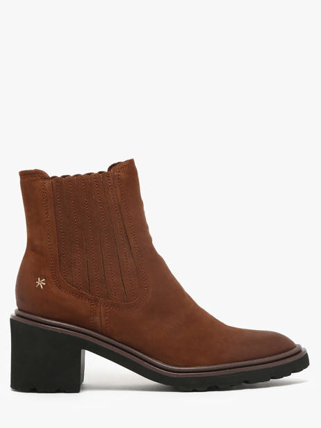 Bottines à Talon En Cuir Mam'zelle Marron women CSGO542